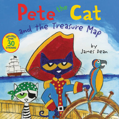 Pete the Cat and the Treasure Map: Includes Over 30 Stickers!