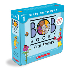 Bob Books - First Stories Box Set Decodable Phonics Books, Ages 4 and Up, Kindergarten (Stage 1: Starting to Read)