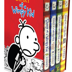 Diary of a Wimpy Kid Box of Books 1-4 Hardcover Gift Set: Diary of a Wimpy Kid, Rodrick Rules, the Last Straw, Dog Days