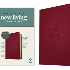NLT Large Print Thinline Reference Bible, Filament Enabled Edition (Red Letter, Leatherlike, Berry)