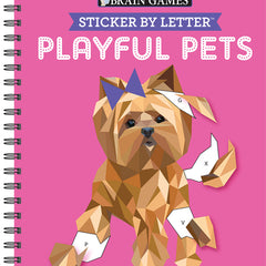 Brain Games - Sticker by Letter: Playful Pets (Sticker Puzzles - Kids Activity Book)
