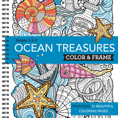 Color & Frame - Ocean Treasures (Adult Coloring Book)