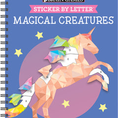 Brain Games - Sticker by Letter: Magical Creatures (Sticker Puzzles - Kids Activity Book) [With Sticker(s)]