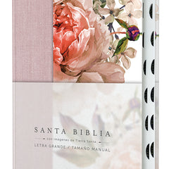 Biblia Reina Valera 1960 Letra Grande. Tela Rosada Con Flores, Manual Con Índice / Spanish Bible Rvr 1960, Large Print, Pink Floral Cloth with Index